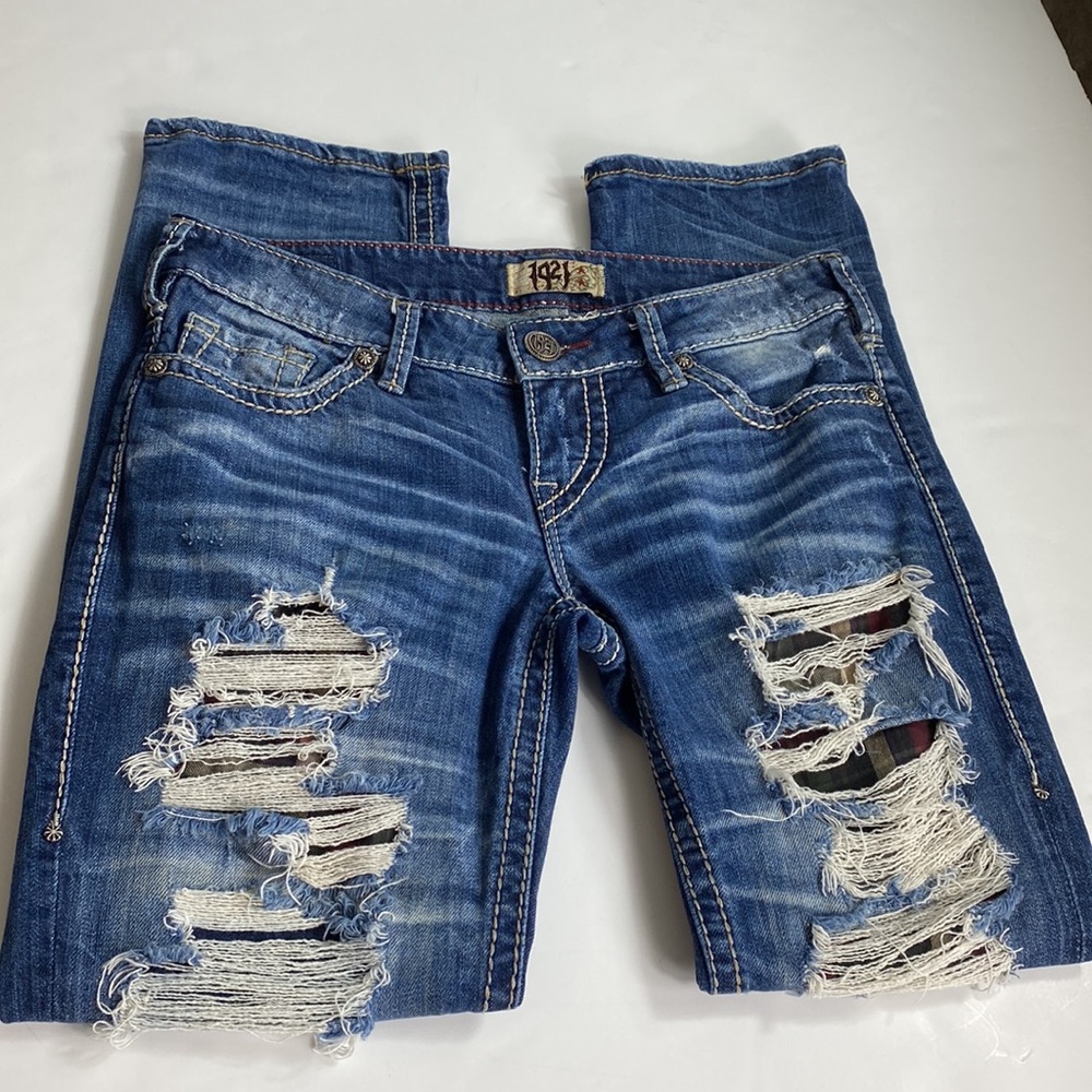 1921 WESTERN GLOVE WORKS CROP JEANS - Picture 5 of 16